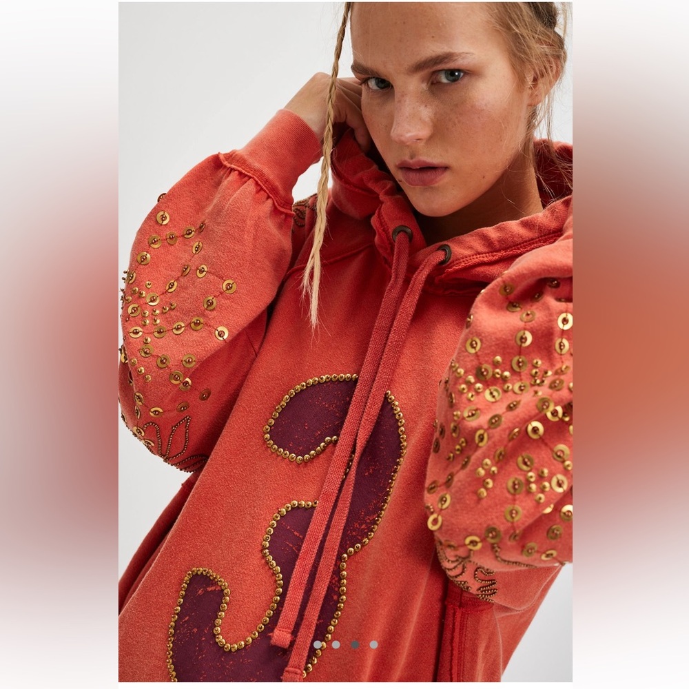 FP We The Free Sparkle Daze Kanga Hoodie NWT Size M